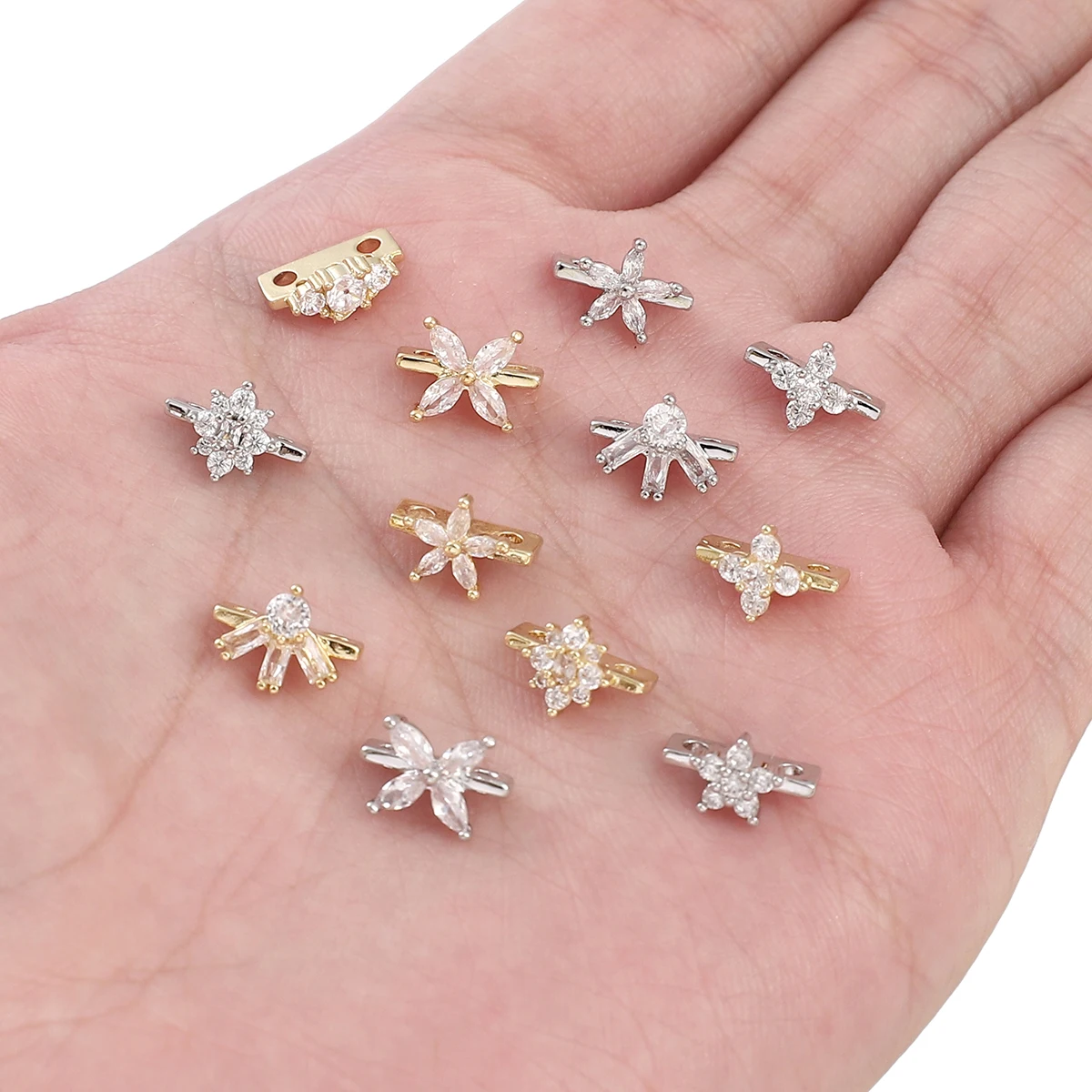 1pc 14K/Platinum Gold Coated Double Row Bead Partition Accessory DIY Handmade Beaded Bracelet Jewelry Material