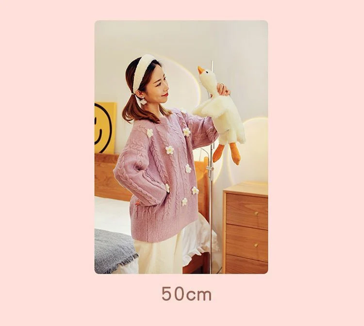 50-190 cm Kawaii Große Gans Stofftier Ente Rosa Riesige Gans Plüschtiere Schlafkissen Große Weiche Puppe Geschenke für Kinder – Detail 11