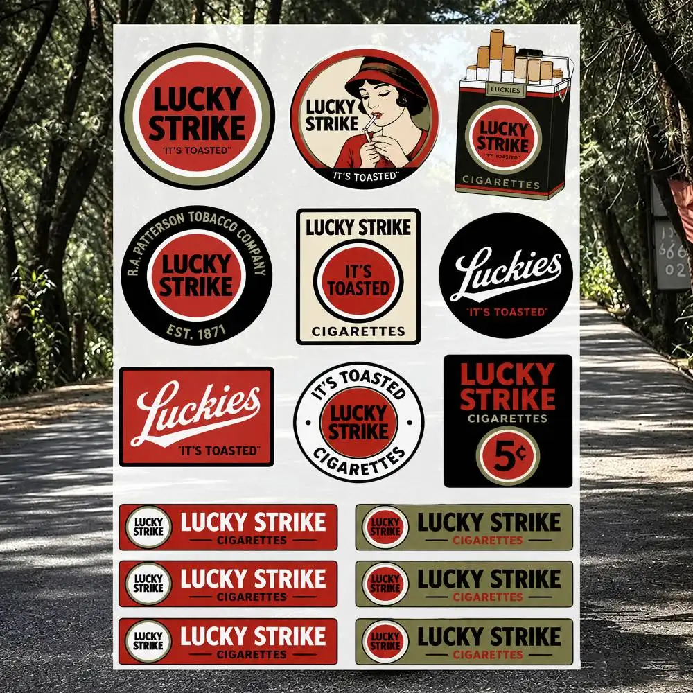 L-U-CKY- S-T-R-IKE Silver Vinyl Motorcycle Sticker Waterproof DlY Helemt Front Windshield Fuel Tank Scooter Vinyl Decal