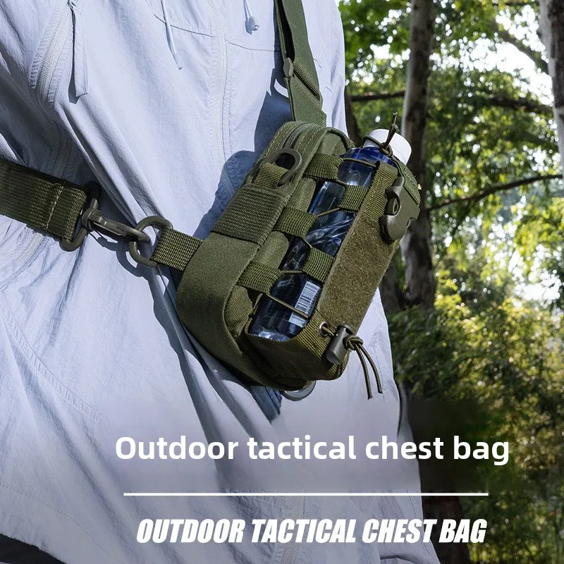

Outdoor Cross-Body Water Bottle Bag Professional Camping Chest Bag Multi-Functional Water Cup Cover Cycling Bag Multi Backpack