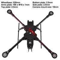 AT4113inch FPV Racing Drone Frame Carbon Fiber Quadcopter FPV Freestyle Frame for Enhanced Flight Stability & Performance