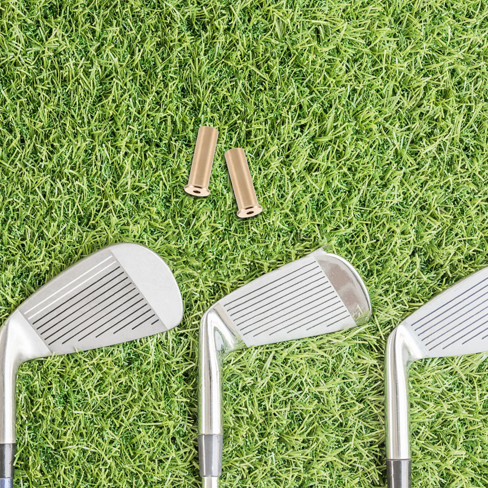 

2pcs Golf Club Accessories Brass Shaft Extensions Golden Adapter Sleeve Replacement Spikes Balancing Weights Durable Precision