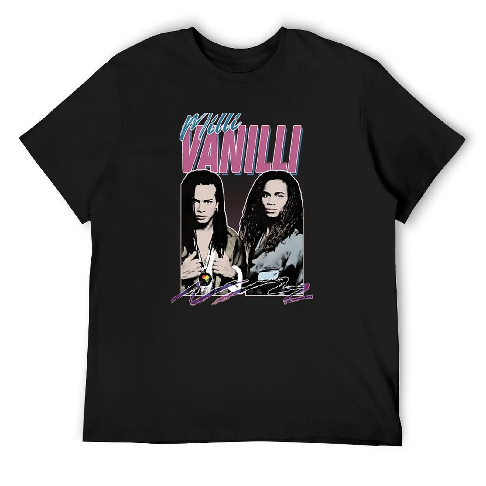 Milli Vanilli T-ShirtMilli Vanilli Fanart Aesthetic Design Tribute Classic T-Shirt street wear cotton t shirt men