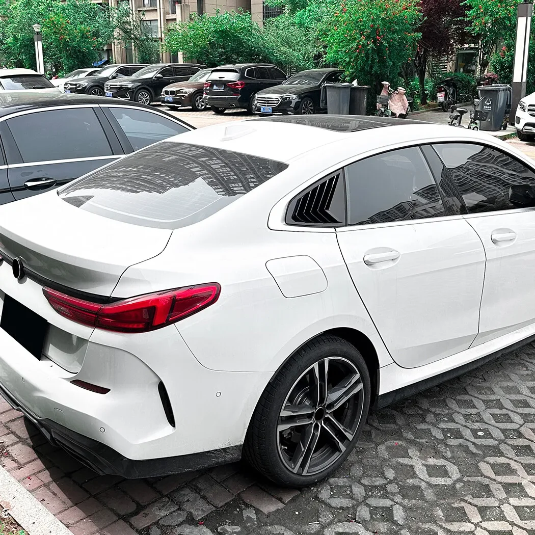 2PCS For BMW 2 Sereis F44 2020 2021 2022 2023 Car Rear Window Quarter Louver Cover Side Vent Shutter Trim Scoop ABS Accessories