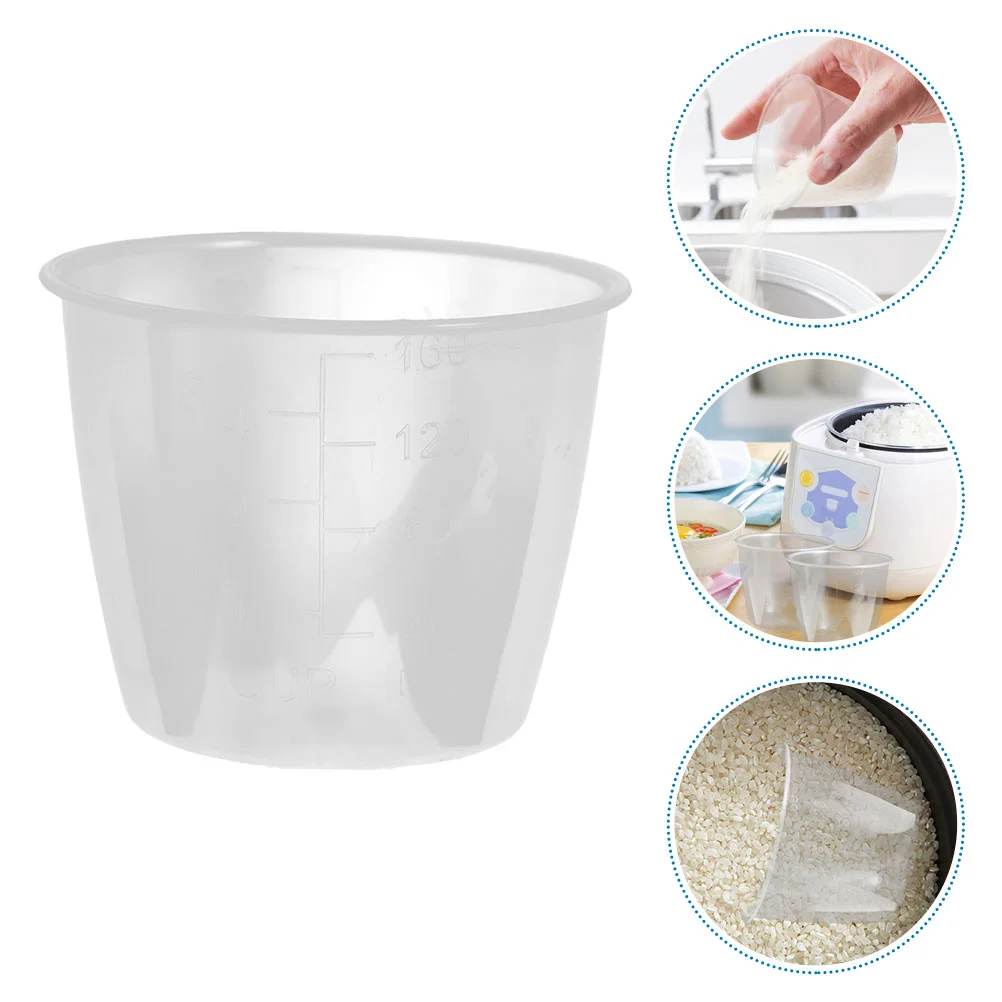 

6 Pcs Rice Cooker Measuring Cup Plastic for Liquid Ingredients Mix Transparent Kitchen Pp