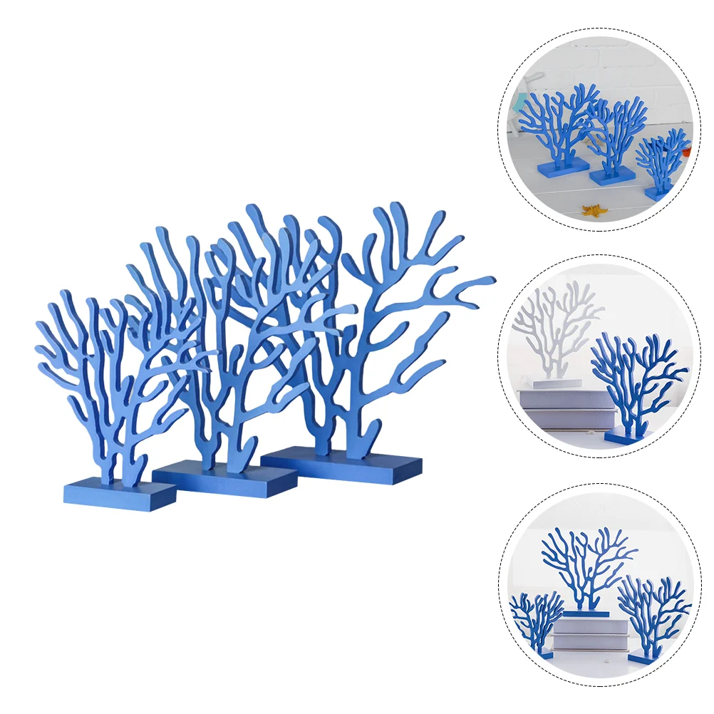 

Coral Ornaments Statues for Home Decor Colorful Reef Standees Ocean Theme Blue Decoration Kids Room Decors Decorate Girl