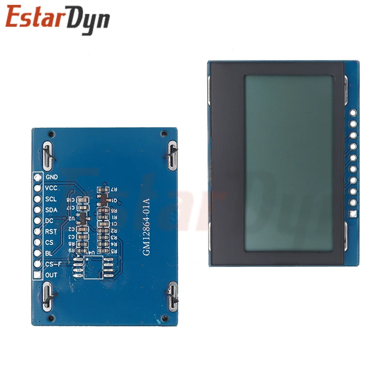 12864 SPI LCD Module 128X64 SPI ST7567A COG Graphic Display Screen Board LCM Panel 128x64 Dot Matrix Screen for Arduino