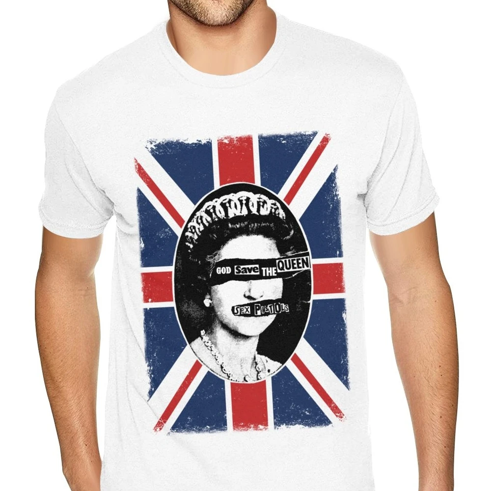 LE Sex Pistols Tee God Save The Queen  Boys Make Your Own Top T-shirts Normal Brand Mens Tops T Shirt Normal