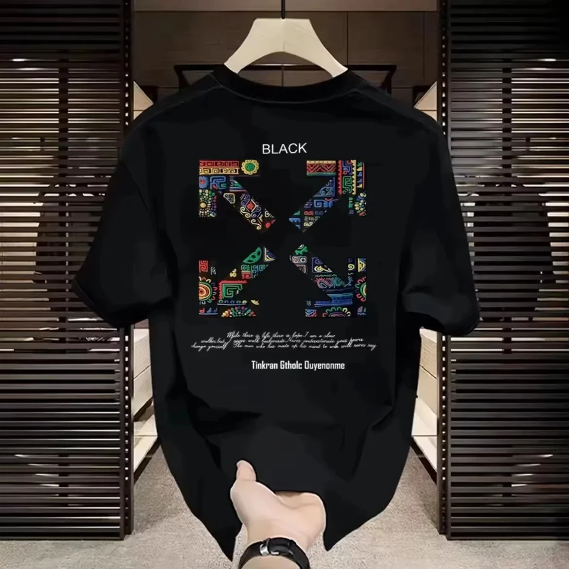 2026 Fashion Street High-Quality Flower Patterned Men's and Women's T-Shirts - Loose Fit,  Short Sleeves