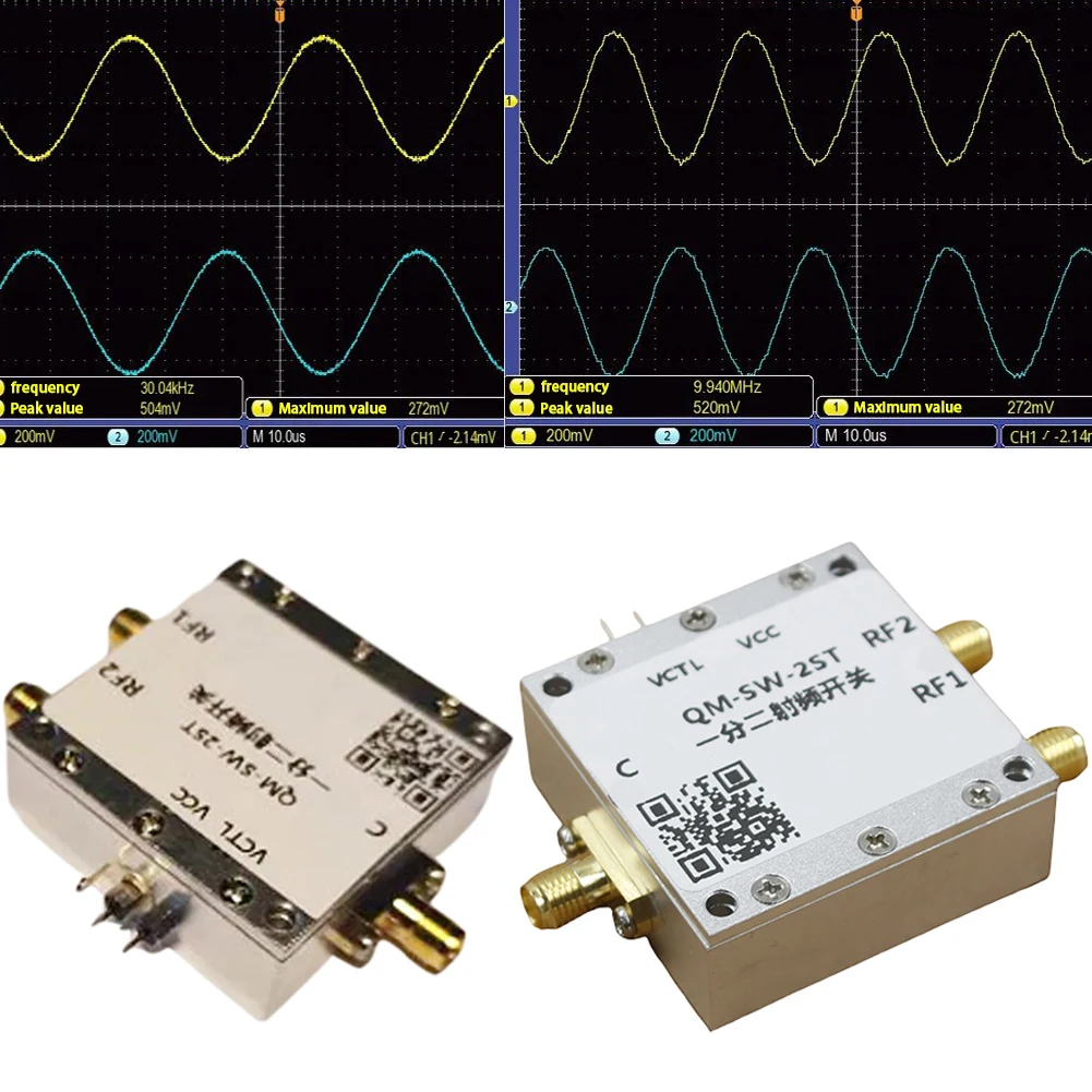 

0.1-6GHz SPDT Switch RF Single Pole RF Switch 1 To 2 Microwave Electronic Switch SPDT One Off Control Microwave Signal Channel