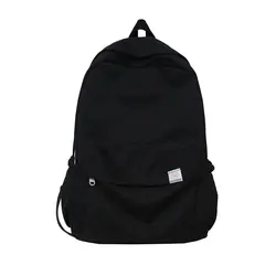 Backpack Soft Sister Solid Color Large Capacity Student Schoolbag 2022 School Season New College Students Ins Backpack