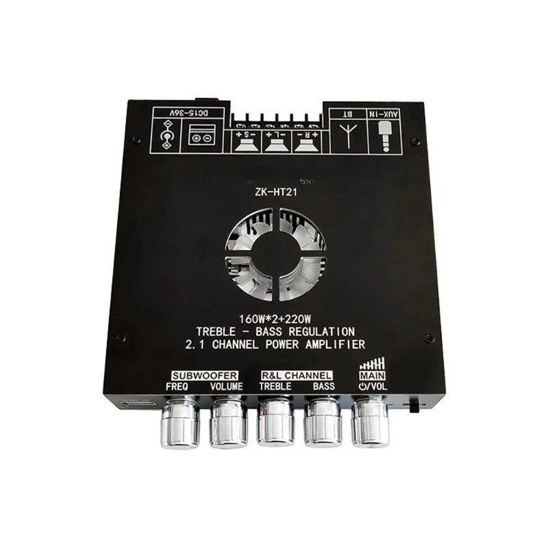ZK-HT21 Digital Audio Amplifier Board 2.1 Channel TDA7498E TWS Subwoofer Amp Module APP Control Sound Replacement Parts
