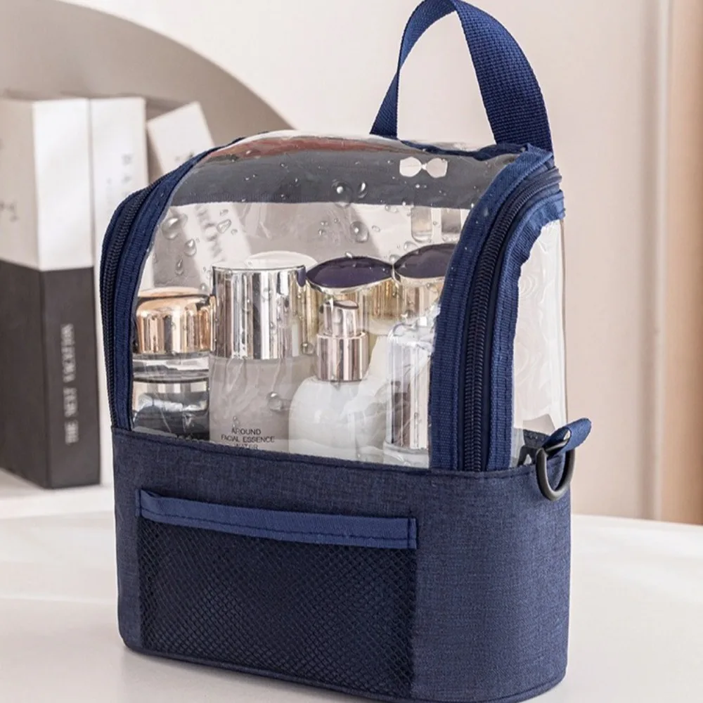 Professional Makeup Brushes Shoulder Bag Transparent Oxford Cloth Cosmetic Storage Bag Lightweight Multifunctional