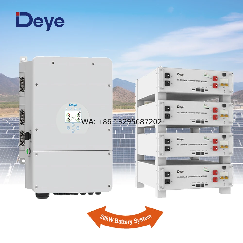 

All in One Home 20kWh Battery Energy Storage System Set Deye 3 Phase 10KW 12KW Hybrid Solar Inverter and Battery Set