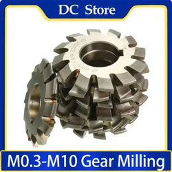 HSS Gear Milling Cutter M0.6 M1 M2 M3 M4 M5 M6 M8 Modulus Degrees Disc Spur Gear Milling Cutter Straight Tooth Disc Bevel Gear