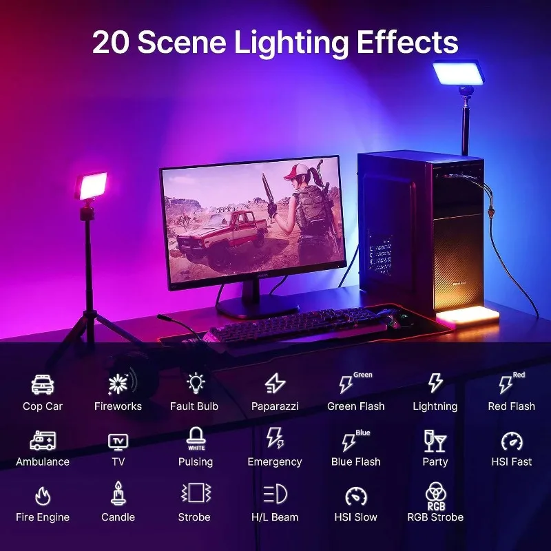 Filling light Photography Live Clip Light Portable Adjustable LED Mini Pocket Light Charging