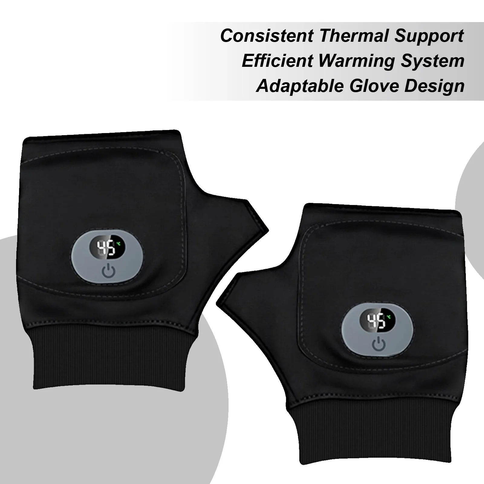 

USB Heated Gloves 3-Temperature Control Rechargeable Hand Warmer Winter USB Heated Gloves for Winter Sports Outdoor Work Cycling