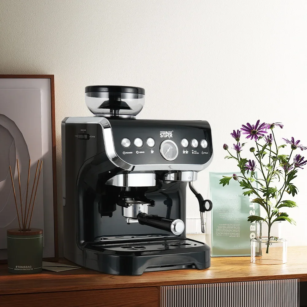 

Brand New Italian Fully Automatic Home Grinding Coffee Machine All-in-One Steam Milk Foam Hotels Cars Households Outdoors French