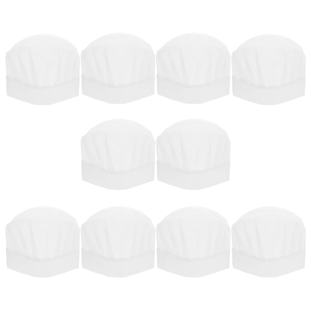 10 szt. Dziecięca czapka kucharska, kapelusz szefa kuchni dla dzieci, lekka czapka piekarska z włókniny, na urodziny, zajęcia pieczenia, obsługa gastronomiczna