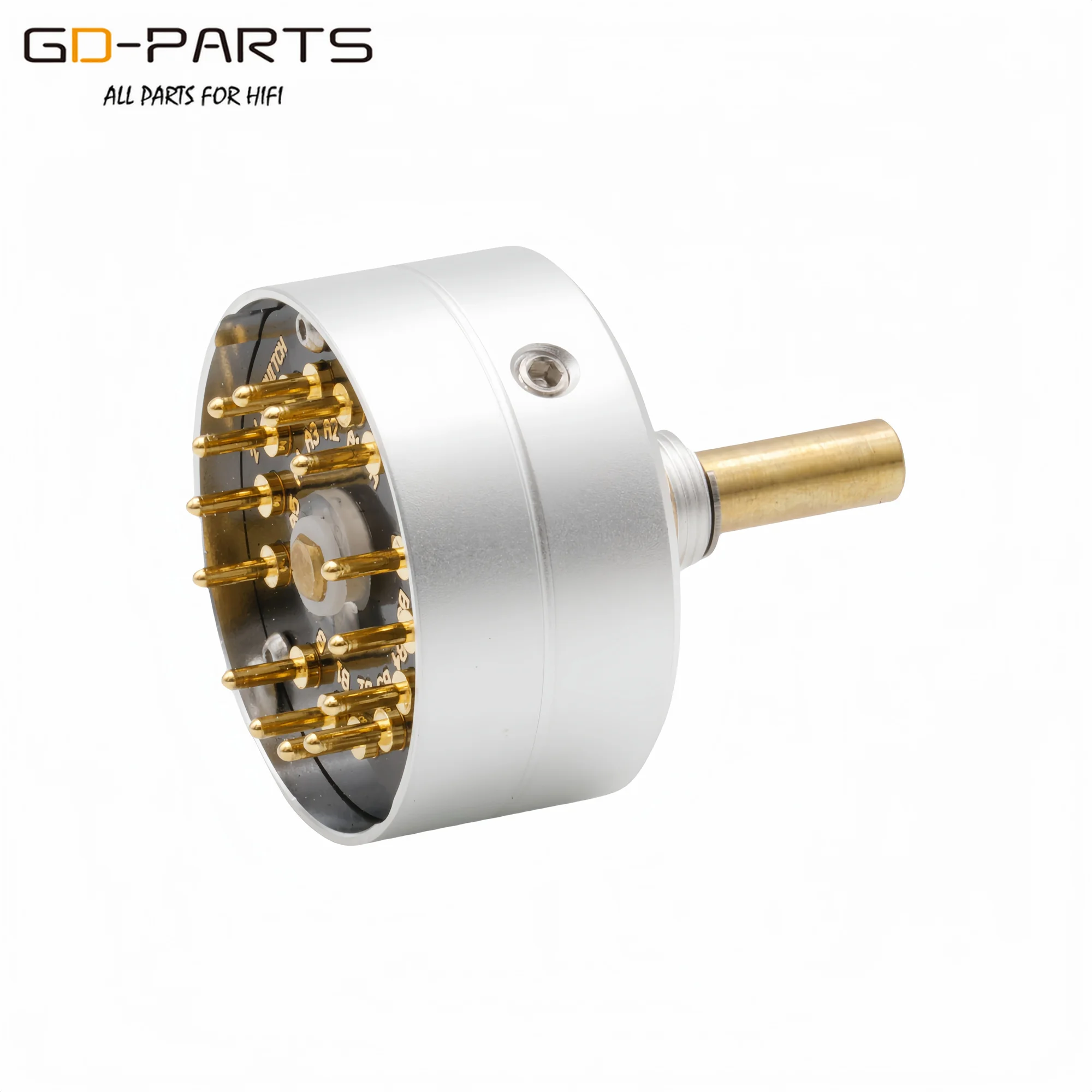 Eiz interruptor rotativo de 6 maneiras, 2 posições, seletor de fonte de sinal de áudio hifi, 6 entradas, 1 saída, pinos de cobre banhados a ouro, áudio hifi diy