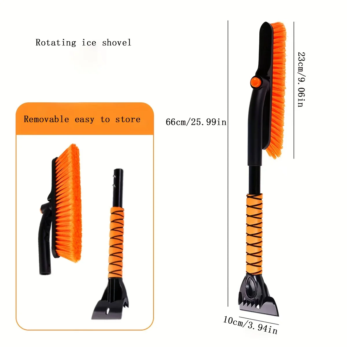 Car Window Snow Removal, De-icing, Defrosting, and Snow Clearing Tools, Telescopic Snow Brushes and Ice Scrapers
