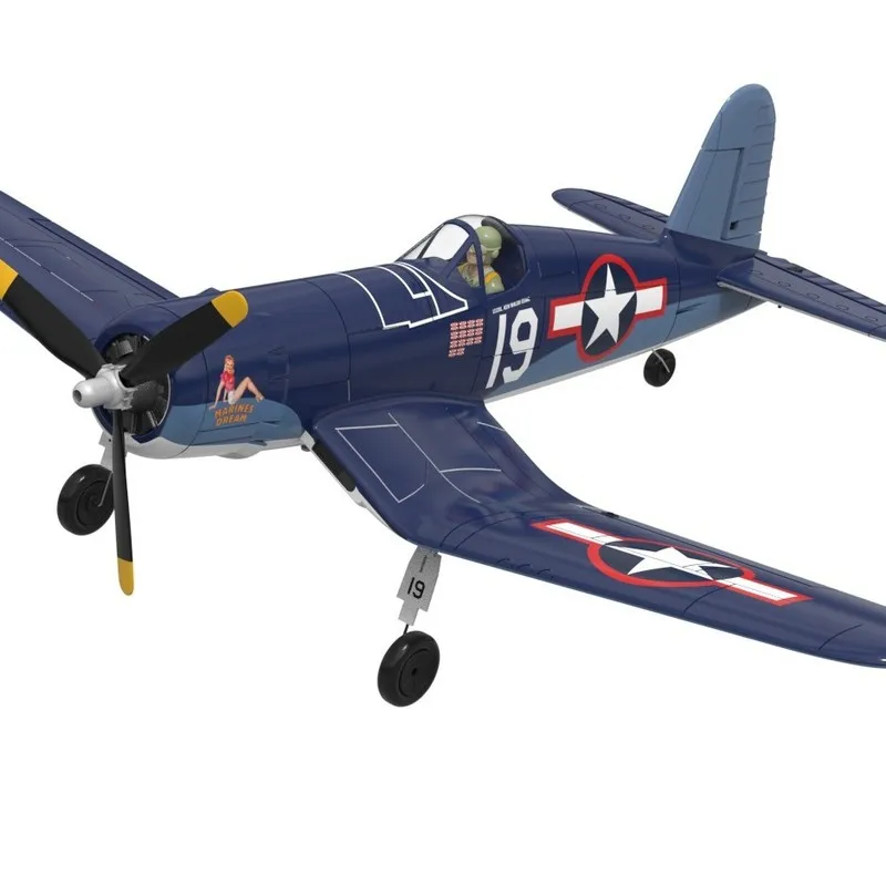 신형 F4u 코르세어 RC 비행기 2.4GHz 4채널 400mm 날개폭 원키 에어로바틱 RTF 원격 조종 항공기 장난감 어린이 선물