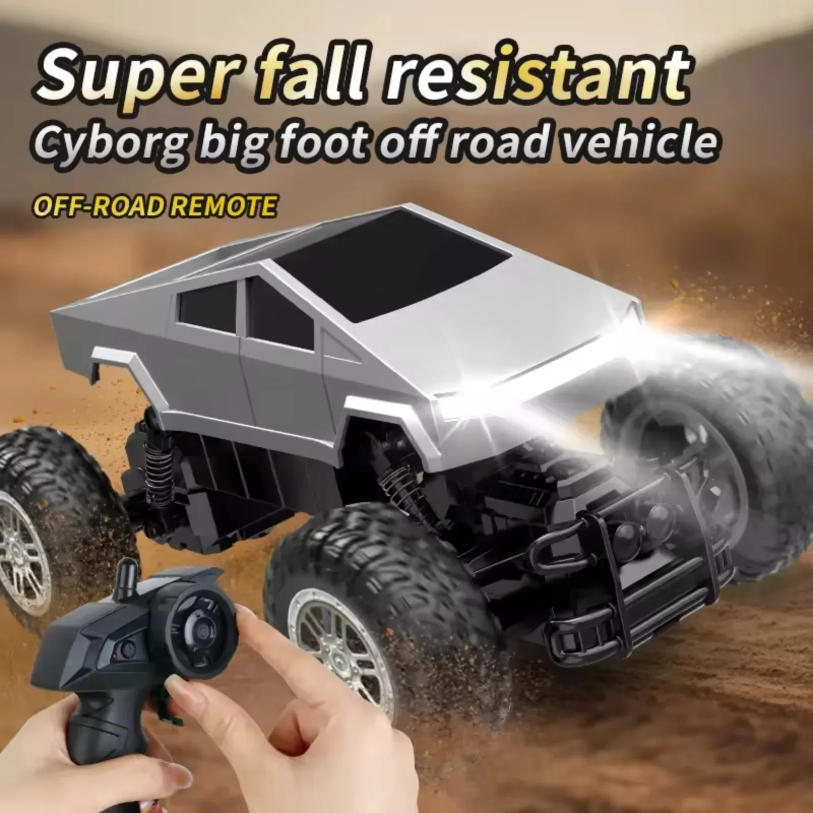 Voiture RC amphibie 4WD 1:16 - Camion cascadeur étanche avec 360 °   Spins & LED, jouet tout-terrain pour enfants, garçons et adultes