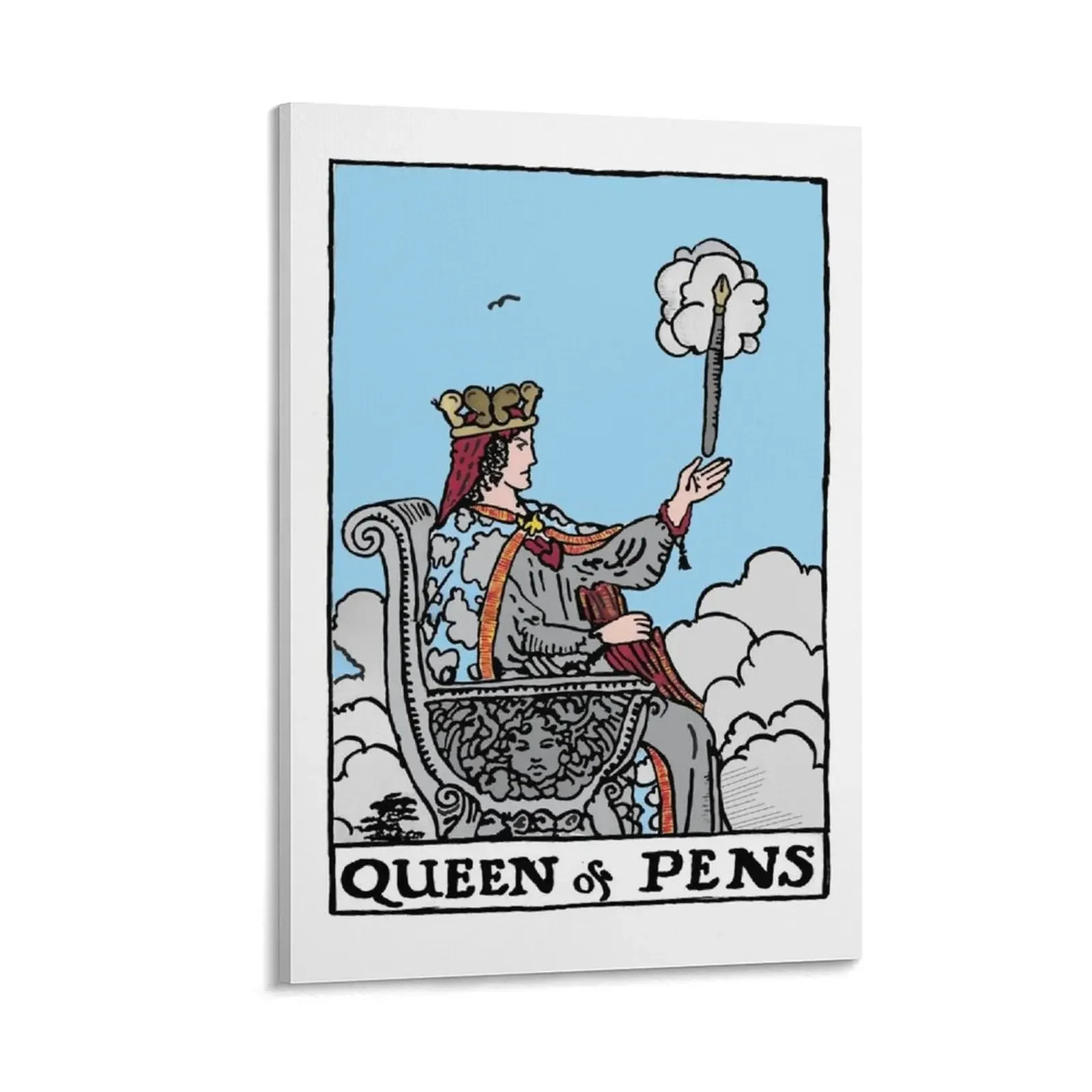 

Bookshop Tarot--The Queen of Pens Canvas Painting interior paintings Wall paintings home decorations poster anime