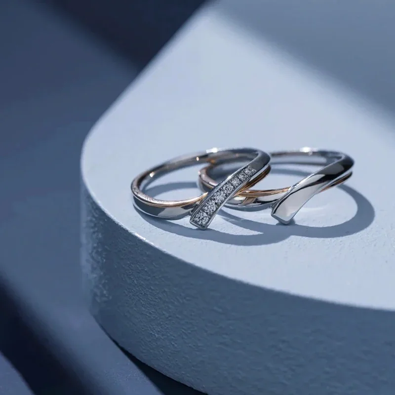 

1 шт. европейское и американское быстрое взрывное трендовое кольцо ручной работы, стиль пары, переплетение любви, открытое кольцо