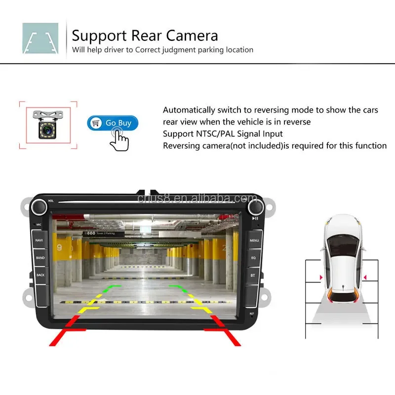 Автомобильный радиоплеер Автомобильная стереосистема с сенсорным экраном для VW Android Автомобильный радиоприемник для Vw Golf 6 Touran Rns 510 с Carplay Radio Dvd Vw