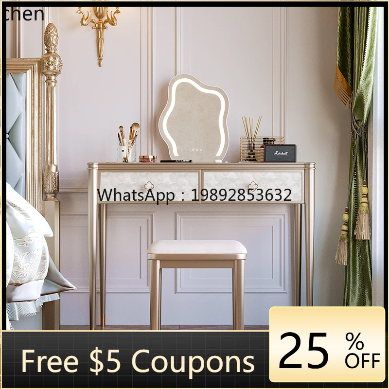 AB  Solid Wood Dressing Table Modern Minimalist Makeup Table Storage Cabinet Makeup Desk