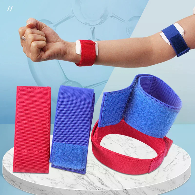 

2Pcs Outdoor Elastic Flexible Venous Hemostatic Buckle Strap Medical Hemodialysis Tourniquet Dialysis Plus Bandage Nursing Band