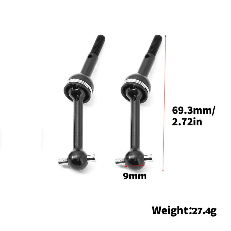 Harden 45# Steel Front and Rear CVD Swing Shaft (33mm) for TAMIYA TT01 TT01D TT01E TT02 RC Upgrade