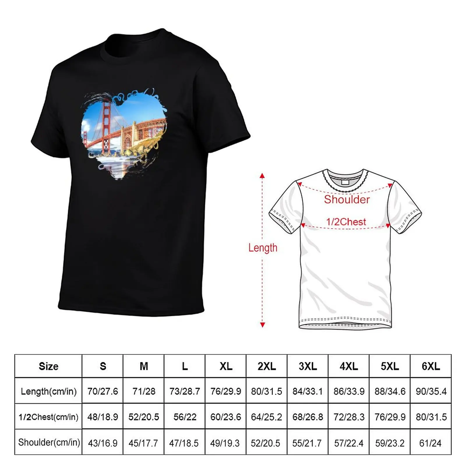 Golden Gate Bridge in San Francisco T-Shirt luxury t-shirt tees oversizeds clothing for men
