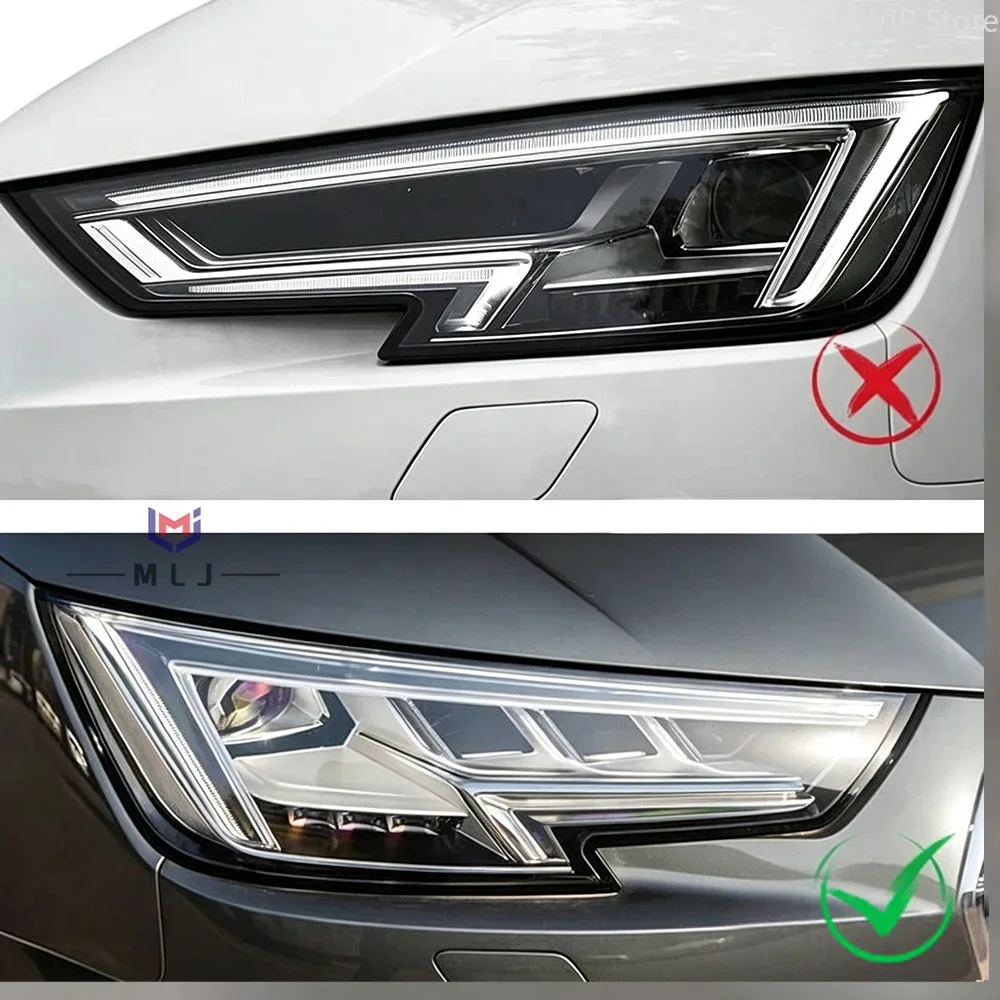 Matrix Headlight For Audi A4 B9 2017-2019 DRL Light Guide Strip Angel Eye Circuit Board White LED Light Source Car Accessories