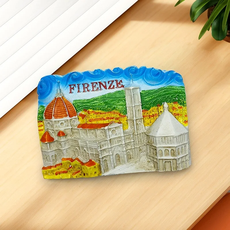 

Italy Florence City Landmark Scenery Magnetic Fridge Magnet Creative Home Message Sticker Collection Souvenir