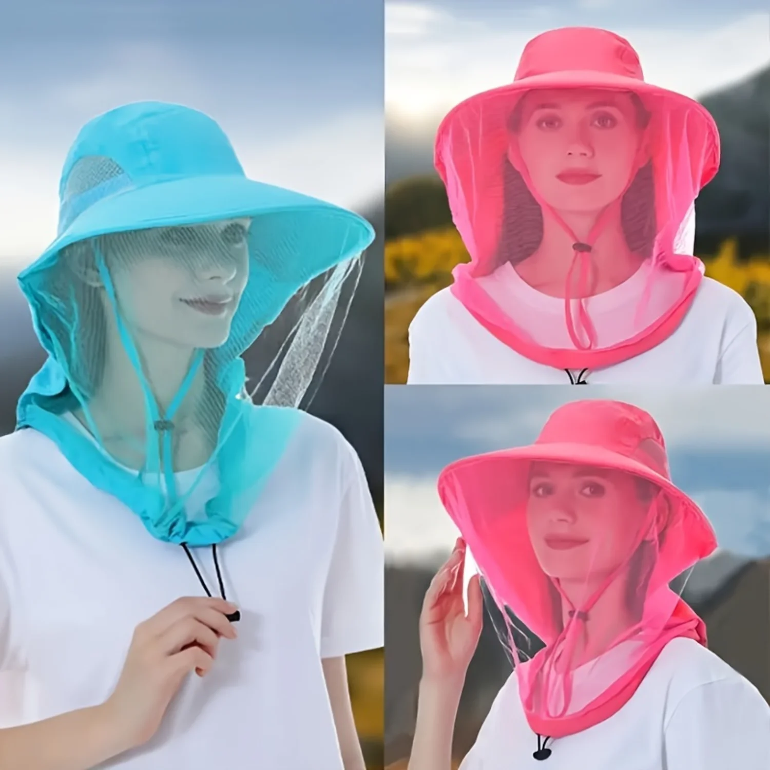 Unisex Outdoor Sun Hat, Anti-mosquito And Anti-UV, Suitable For Outdoor Activities - Fishing, Hiking, Gardening