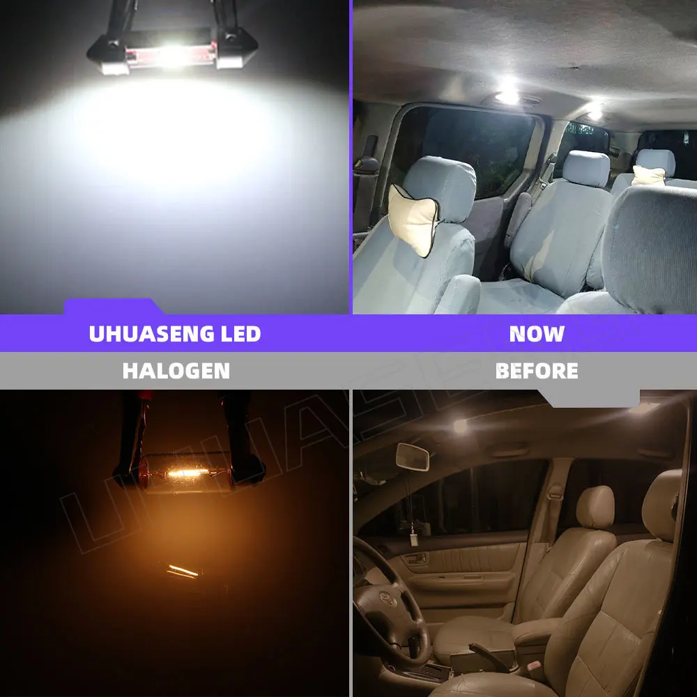 UHUASENG 1x C5W C10W 12V 24V Festoon 1860 SV8.5 Led Bulb 31 36 39 41 MM Car Light Interior Reading Dome Door Trunk Signal Lamp