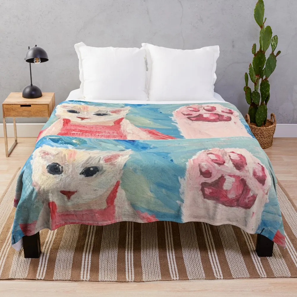 

Одеяло Villanelle the cat, мягкие клетчатые роскошные утепленные одеяла в стиле манга