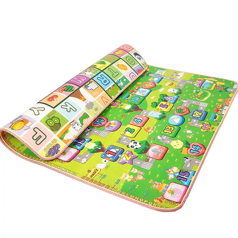 0.5cm Thick Double-Side Cartoon Baby Game Play Mat 200x180cm Newborn Crawling Pad Foam Carpets Kids Puzzle Educational Toy