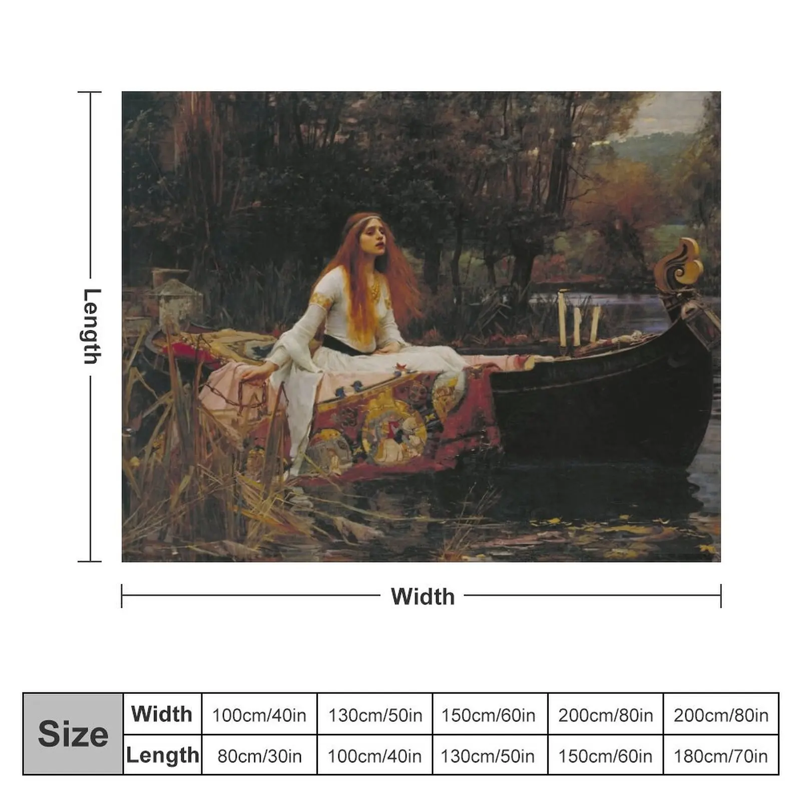 The Lady of Shalott -John William Waterhouse Throw Blanket Luxury Thicken Giant Sofa Bed Blankets