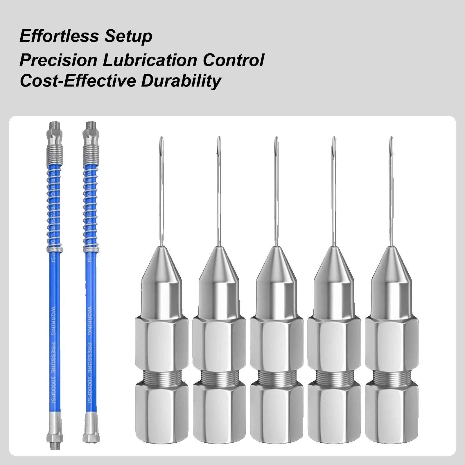 

Набор аксессуаров для смазочных игл, 5-компонентный съемный набор инструментов для обслуживания высокой твердости, набор насадок для смазочных игл для грузовика