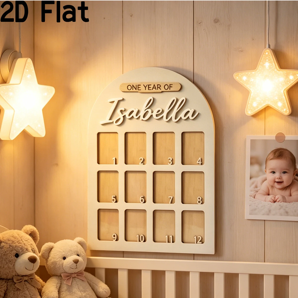 1Pc Custom Photo Record Board Wooden Acrylic Name Plaque,Home Room Wall Door Decor,DIY Nursery Birthday Wedding Graduation Gift