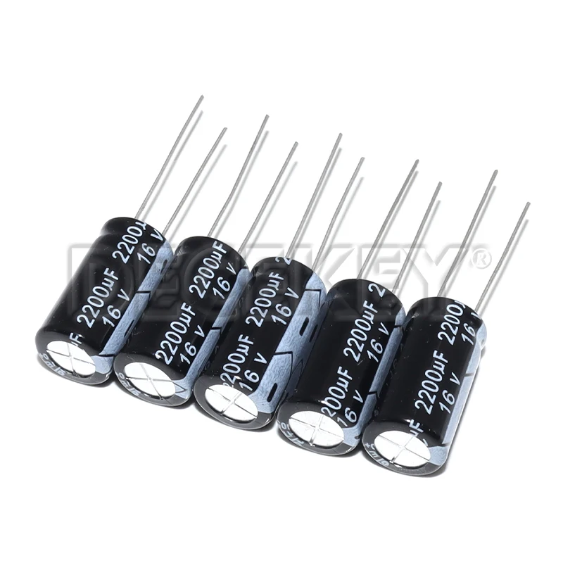 10pcs 2200UF 16V Aluminum Electrolytic Capacitor Radial DIP High Frequency Low ESR Capacitors