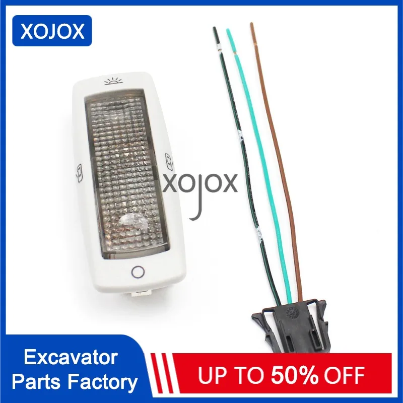 XOJOX-Lámpara de luz trasera de lectura para coche, luz de techo gris con Cable, para VW Jetta, Golf, Passat, Beetle, Tiguan, Skoda, Fabia, Superb Seat, 3B0947291