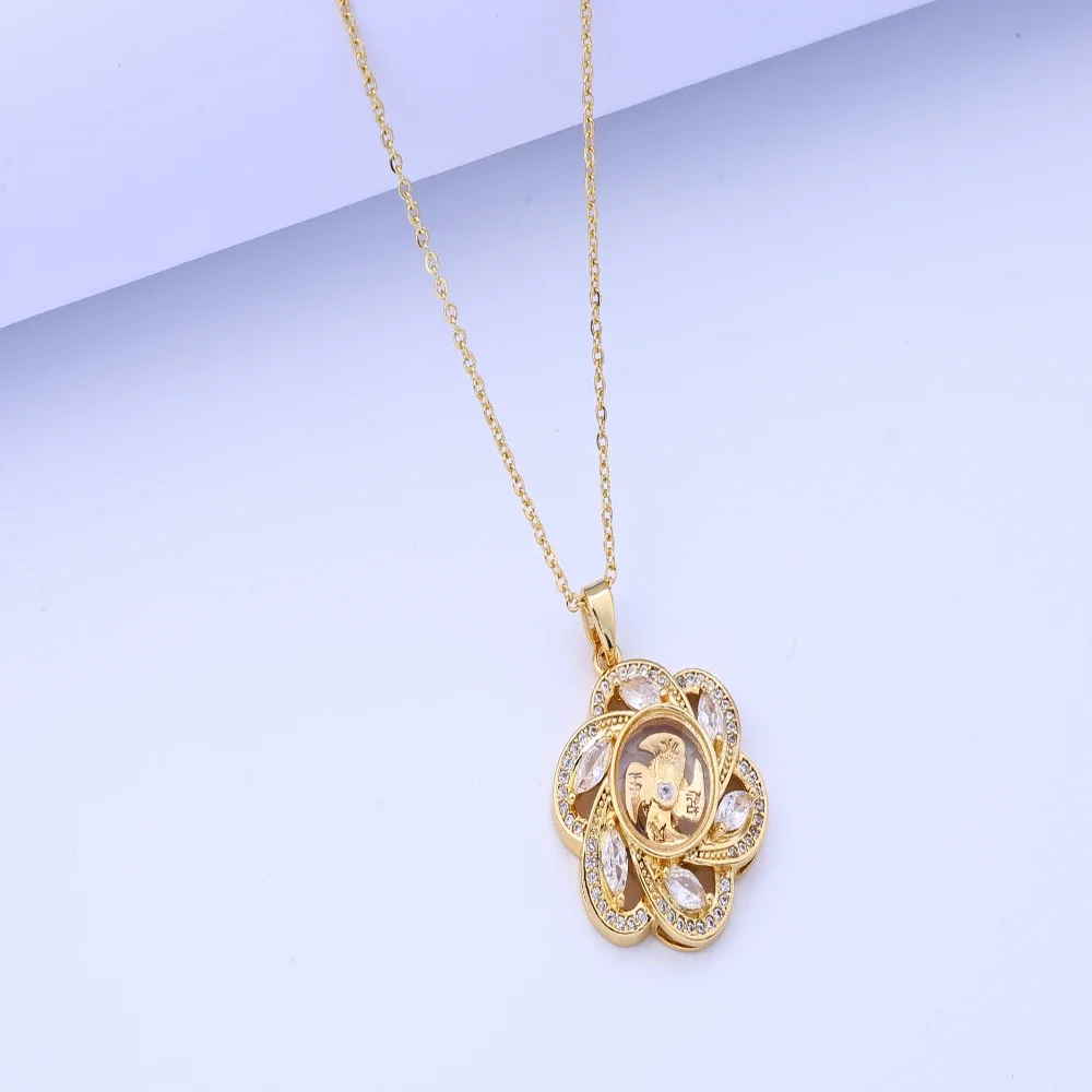 Collana girevole di ispirazione vintage con intarsio di diamanti, ciondolo gioielli unisex per una decorazione elegante