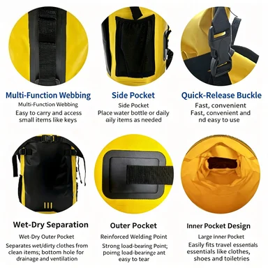 Sports Outdoor Double-Strap Large-Capacity Waterproof Bag Swimming Waterproof Storage Backpack