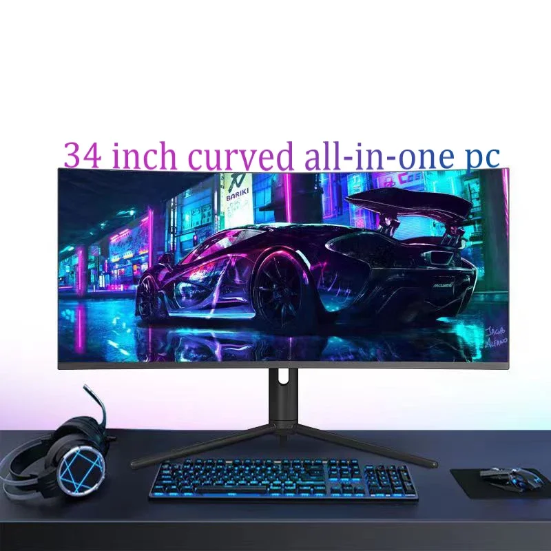 34 Inch 4K Curved Screen Desktop Computer Ordenador Todo En Uno Core i7 i9 All In One Gaming Pc