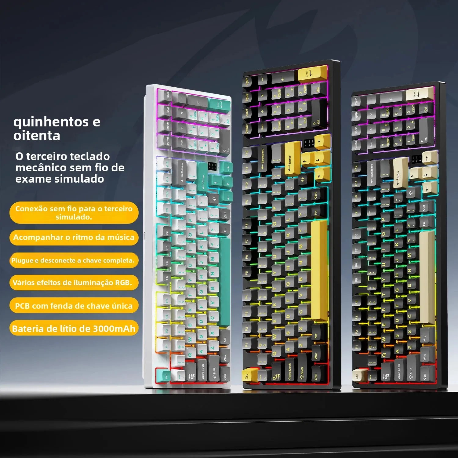 k98-wireless-mechanical-keyboard-triple-mode-premium-gaming-keyboard-98-keys-with-rgb-backlighting-pbt-keycaps-desktop-gaming