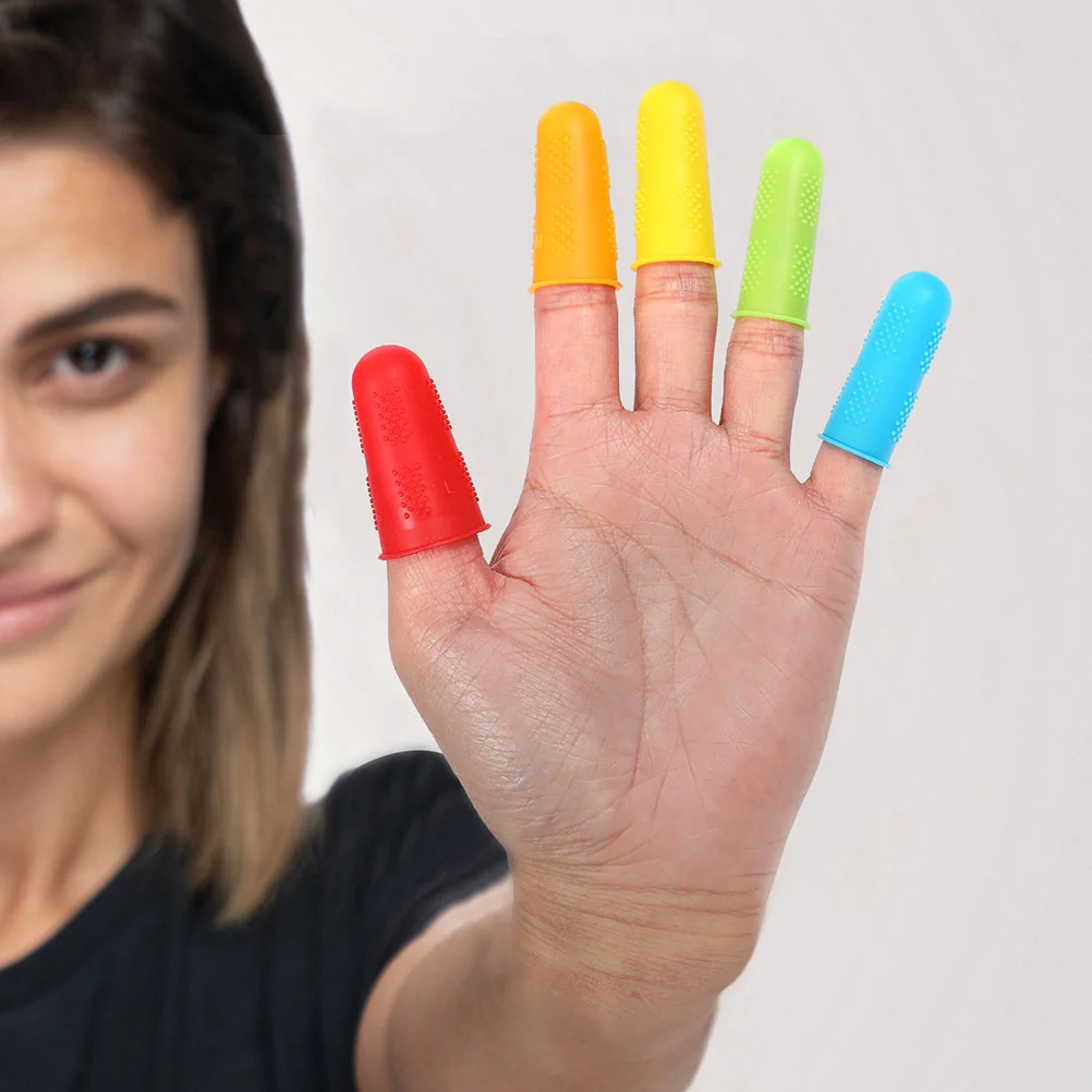 

20 шт. защитные чехлы для пальцев, компактная кроватка, защита от ожогов, силикагель, многоразовый, прочный